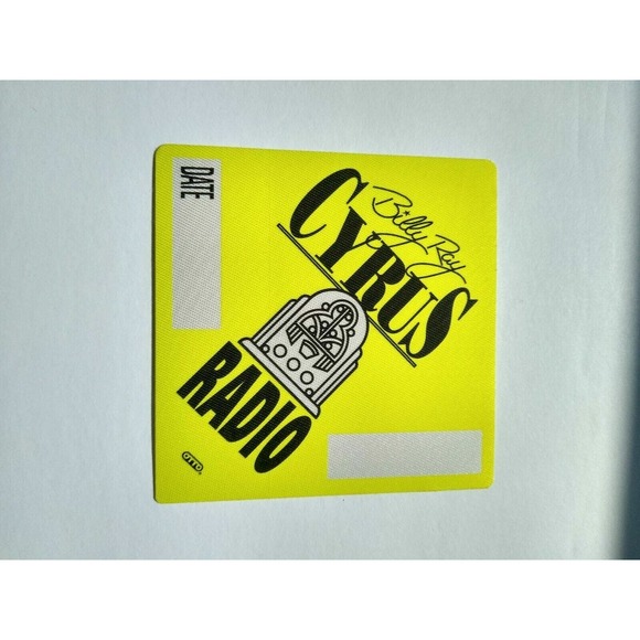 Billy Ray Cyrus Backstage Pass Original Concert Tour Unused Old Radio Design - Picture 2 of 3